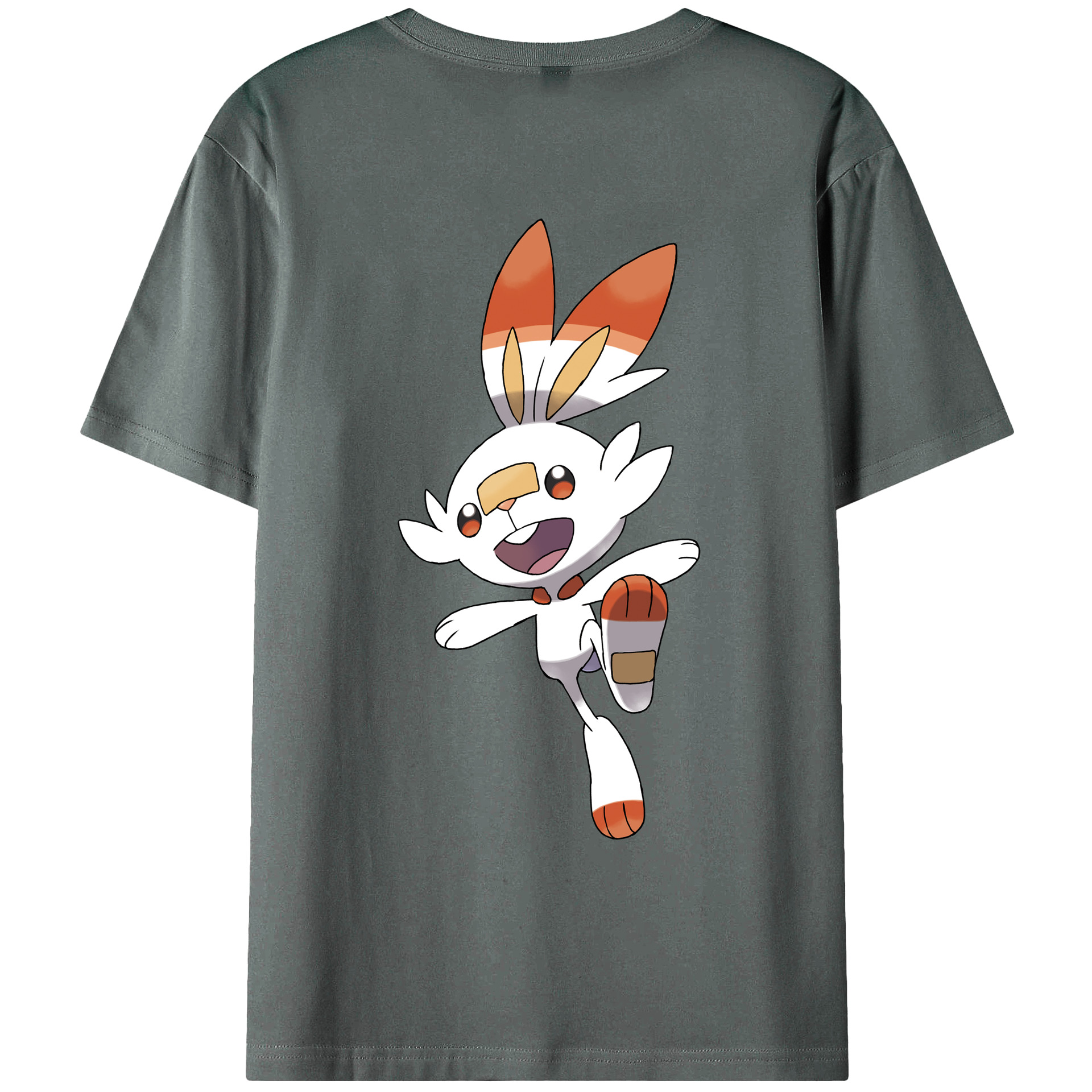 （画像用） ポケットモンスター Pokémon 綿100％ メンズ半袖Tシャツ（バックプリント） 通気性
